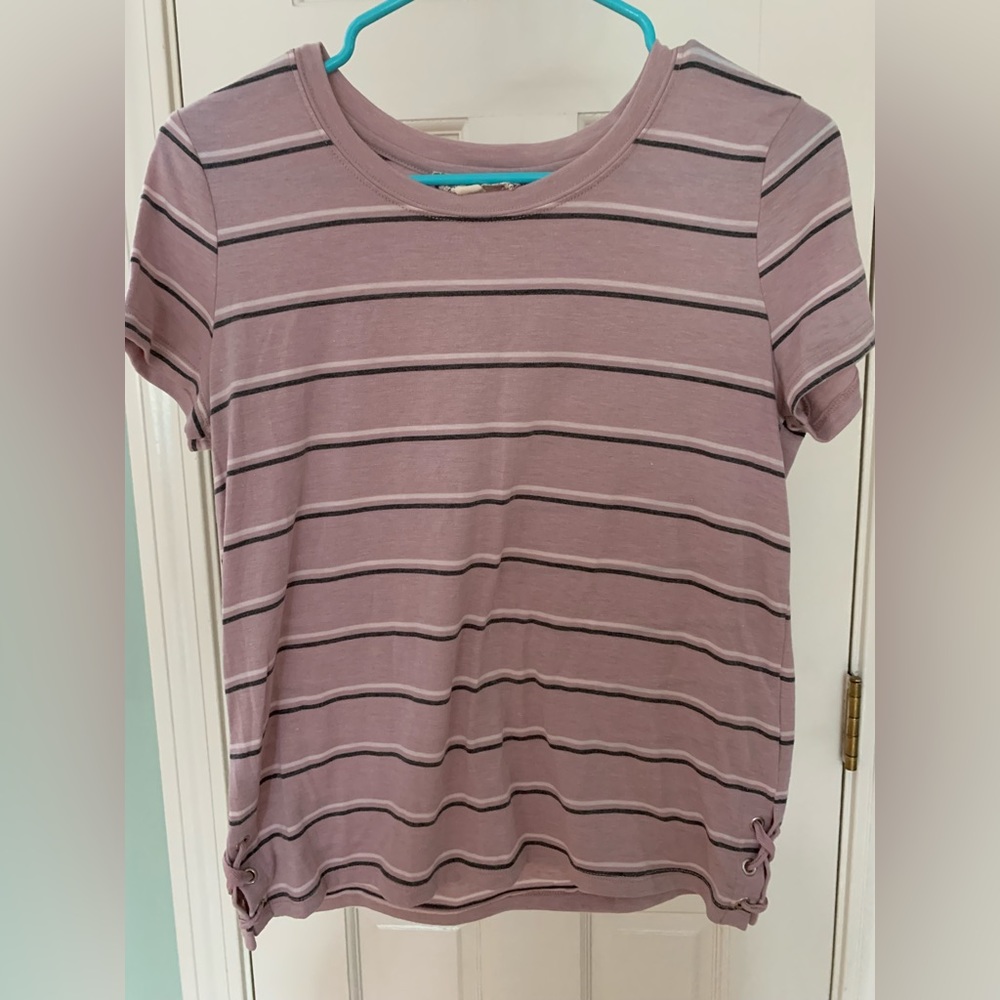 Women’s Pink Republic Medium Shortsleeved Striped Shirt